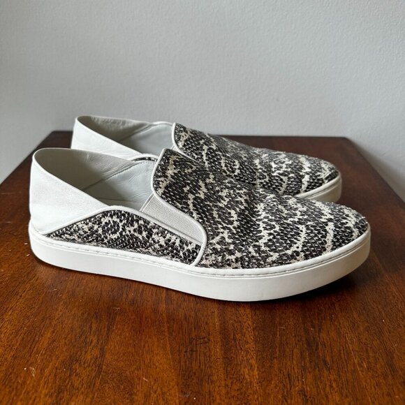 Vince Garvey Snake Embossed Leather Slip on Sneaker - Picture 1 of 11